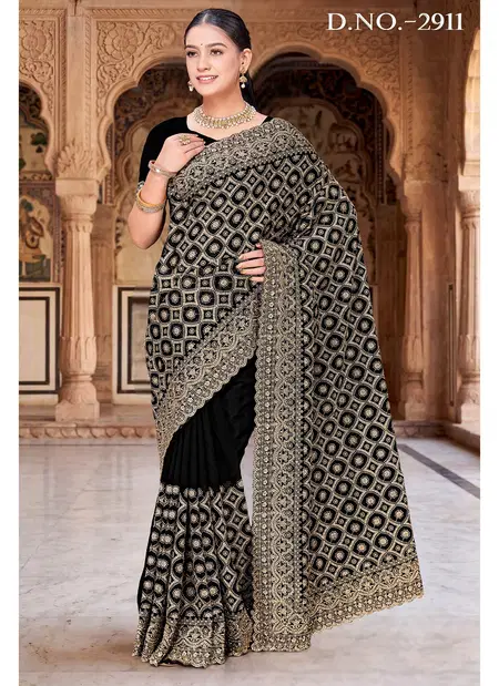 Shrinagar By Nari Fashion Georgette Heavy Zari Embroidery Work Saree